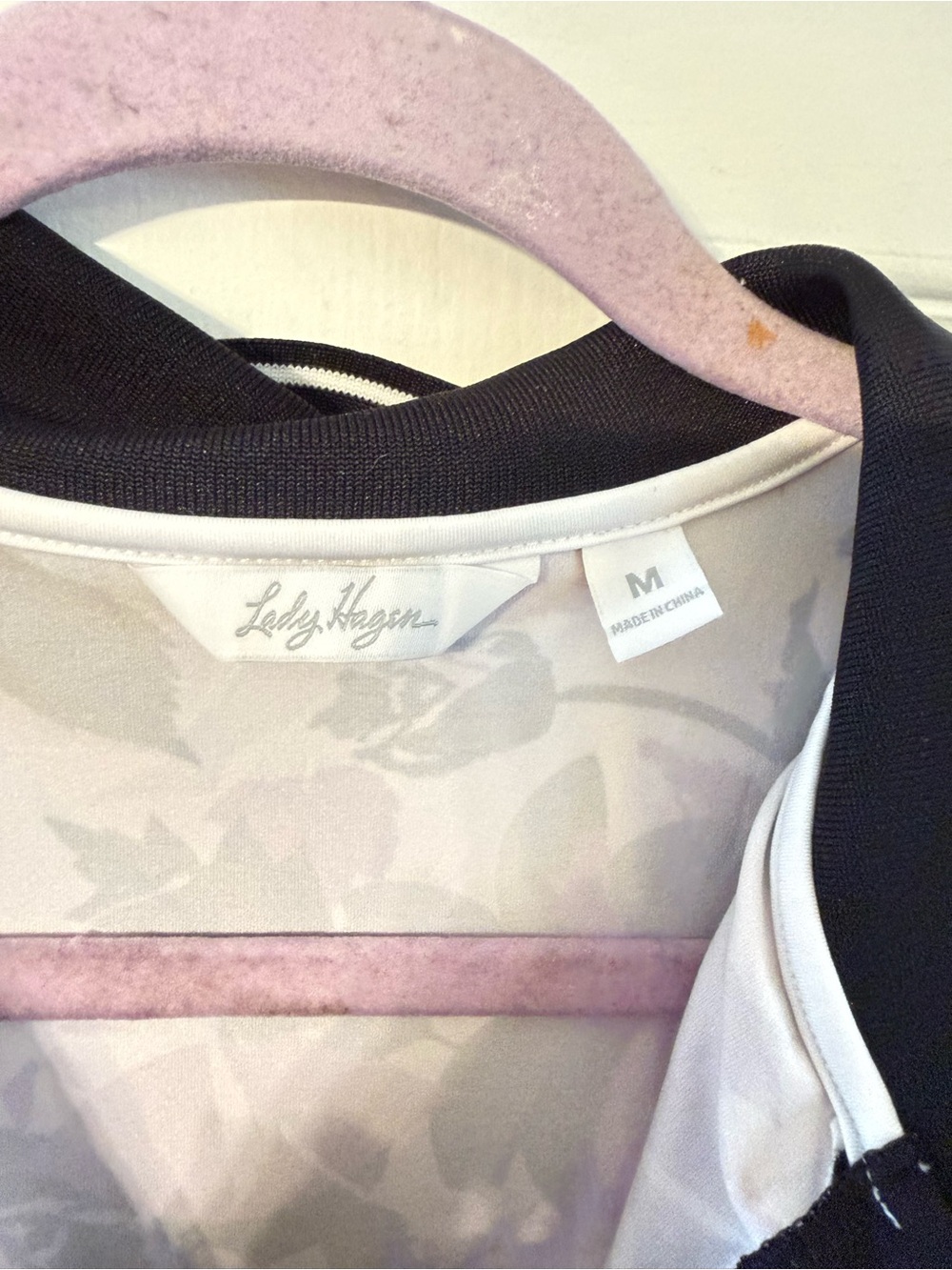 Lady Hagen Pink and Black Floral Polo Tank - Picture 2 of 7